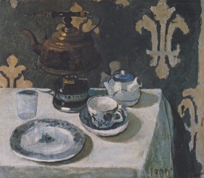 Still Life with Blue and White Porcelain and Teapot by Paula Modersohn Becker